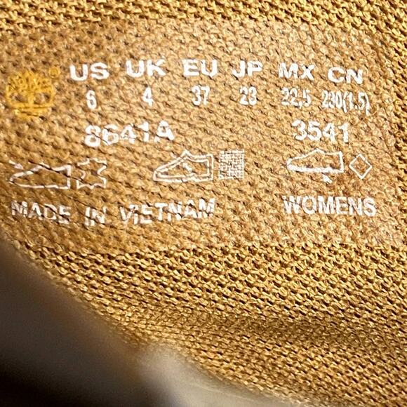 Timberland Womens 6" Glastenbury Wheat Nubuck Leather Lace Up Boots Size 6 - Picture 9 of 9